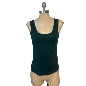 Chicos Green Tank Top Size 0 Small Stretchy Sleeveless Scoop Neck Casual